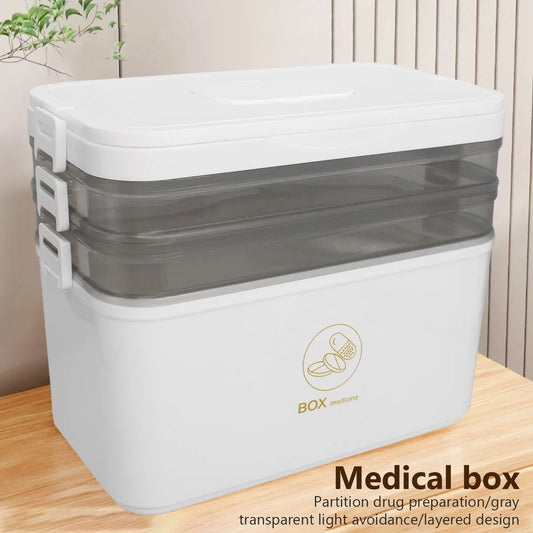 3-Layer Large Capacity Portable Medicine Box