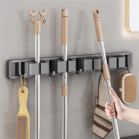 Mop & Broom Wall Clip Rack