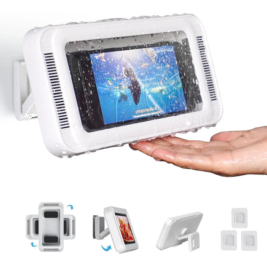 Waterproof Shower Phone Holder with Speaker