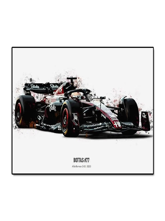 Formula Racing Watercolor Canvas Poster