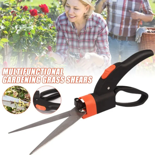 Garden Grass Shears – Lawn Mowing Scissors with 360° Rotating Cutting Head | Handheld Garden Shears for Precision Edge Cutting