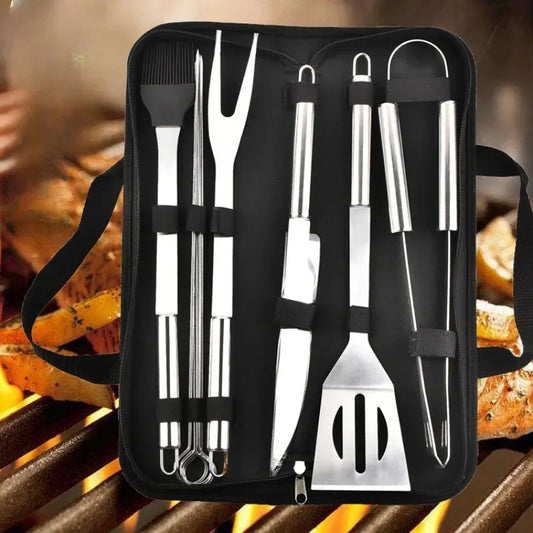 Stainless Steel BBQ Tool Set with Portable Bag