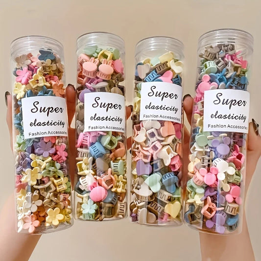 Mini Flower Hair Clips – Cute Plastic Hair Accessories for Teens