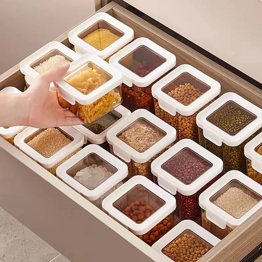 Sealed Kitchen Grain & Snack Storage Container – Plastic Food, Coffee & Dry Fruit Box