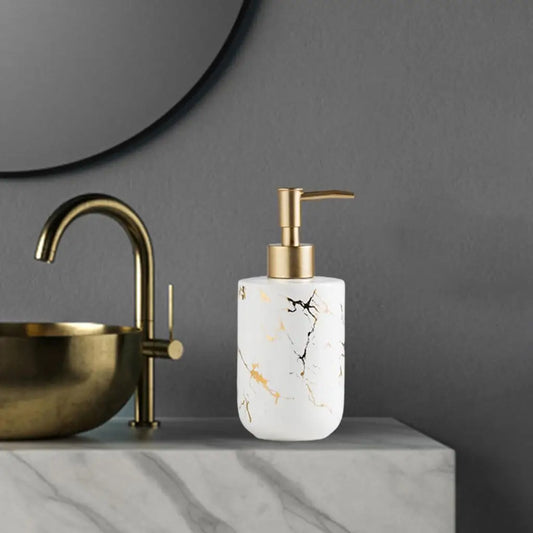 Ceramic Soap Dispenser Marble Pump Bottle Holder Accs